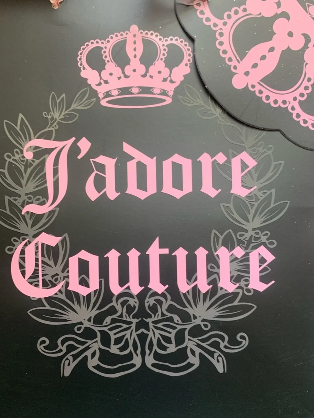 🆕- Juicy Couture Hot Pink, Black & Light Pink Crown Gift Bags